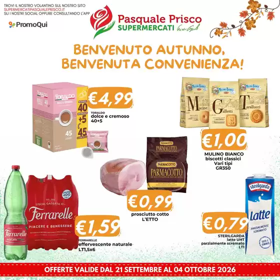 Volantino Supermercati Prisco a Pozzuoli | Bentornato autunno | 2026-09-21T00:00:00.000Z - 2026-10-04T00:00:00.000Z