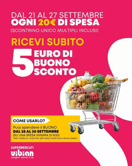 Volantino Vibian | 5 euro di buono sconto | 2026-09-21T00:00:00.000Z - 2026-09-30T00:00:00.000Z