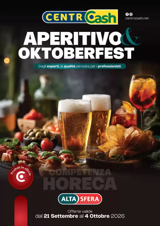 Volantino Centro Cash | Aperitivo & oktoberfest | 2026-09-21T00:00:00.000Z - 2026-10-04T00:00:00.000Z