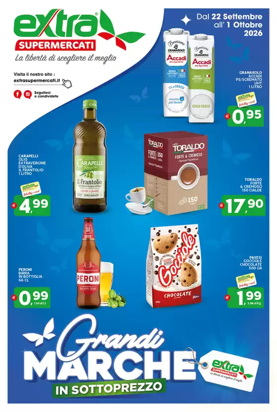 Volantino Extra Supermercati | Grandi marche | 2026-09-22T00:00:00.000Z - 2026-10-01T00:00:00.000Z