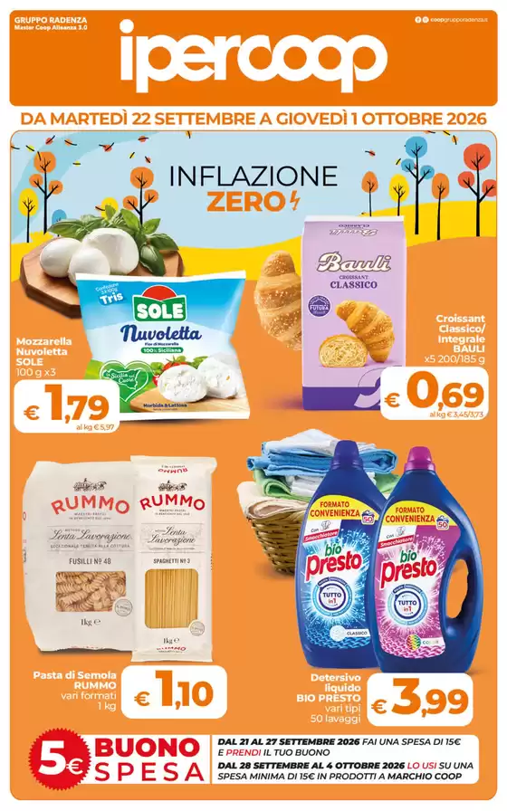 Volantino Ipercoop | INFLAZIONE ZERO | 2026-09-22T00:00:00.000Z - 2026-10-01T00:00:00.000Z