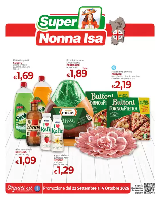 Volantino Nonna Isa | Promozione dal 22 Settembre al 4 Ottobre 2026 | 2026-09-22T00:00:00.000Z - 2026-10-04T00:00:00.000Z