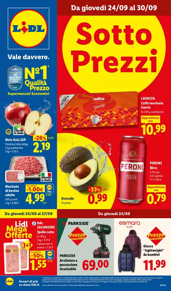 Volantino Lidl | Sottoprezzi | 2026-09-24T00:00:00.000Z - 2026-09-30T00:00:00.000Z