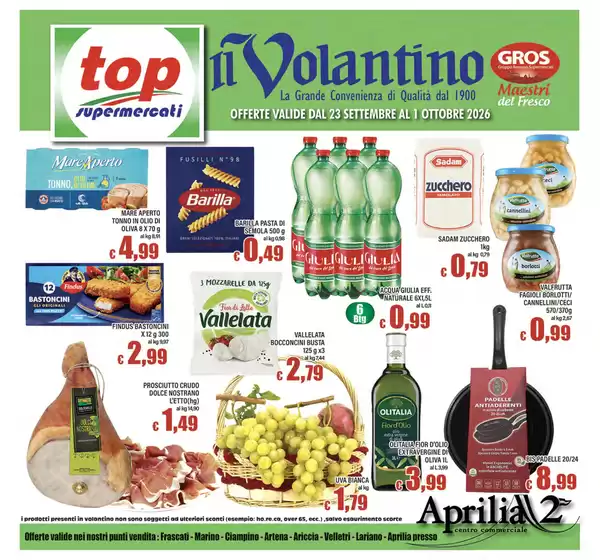 Volantino Top Supermercati | Il volantino | 2026-09-23T00:00:00.000Z - 2026-10-01T00:00:00.000Z