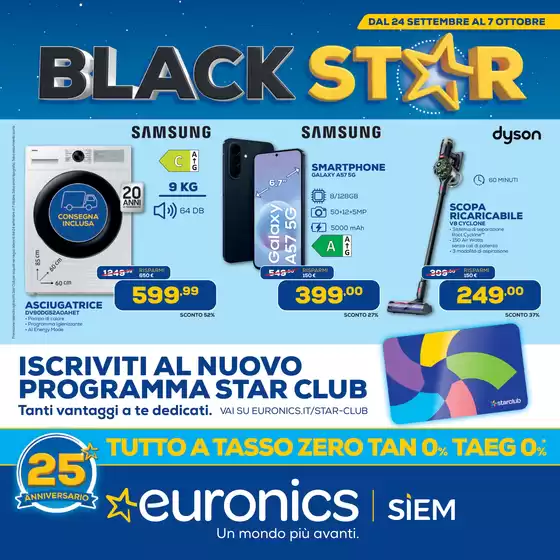 Volantino Euronics a Molfetta | Black Star | 2026-09-24T00:00:00.000Z - 2026-10-07T00:00:00.000Z