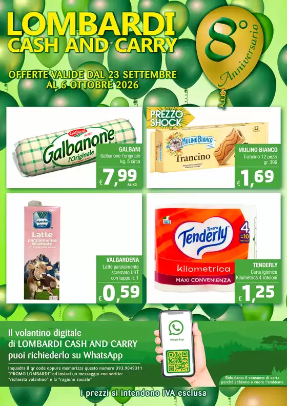 Volantino Lombardi Cash and Carry | OFFERTE VALIDE DAL 23 SETTEMBRE AL 6 OTTOBRE 2026 | 2026-09-23T00:00:00.000Z - 2026-10-06T00:00:00.000Z