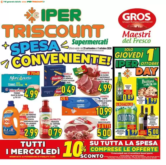 Volantino Iper Triscount | Spesa conveniente! | 2026-09-23T00:00:00.000Z - 2026-10-01T00:00:00.000Z
