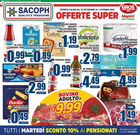 Volantino Sacoph a San Vittore Olona | Offerte super | 2026-09-23T00:00:00.000Z - 2026-10-01T00:00:00.000Z