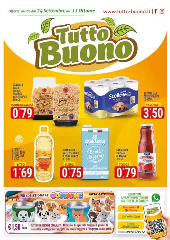 Volantino Tutto Buono a San Vittore Olona | Offerte valide 24 Settembre all' 11 Ottobre | 2026-09-24T00:00:00.000Z - 2026-10-11T00:00:00.000Z