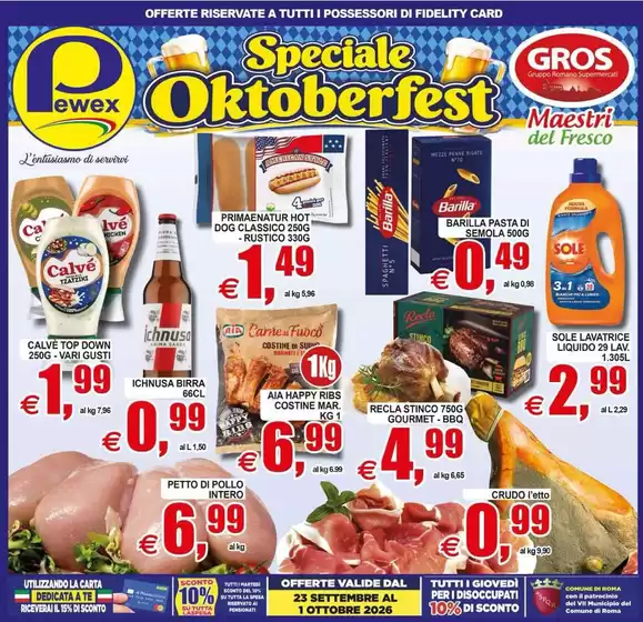 Volantino Pewex | Speciale oktoberfest | 2026-09-23T00:00:00.000Z - 2026-10-01T00:00:00.000Z