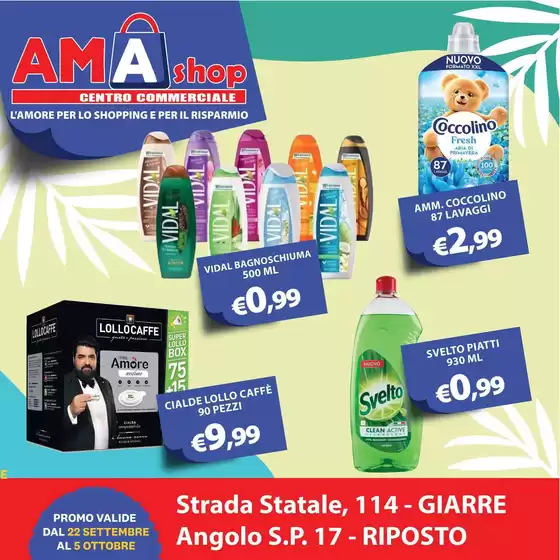 Volantino Amashop | Promo valide dal 22 settembre al 5 ottobre | 2026-09-22T00:00:00.000Z - 2026-10-05T00:00:00.000Z