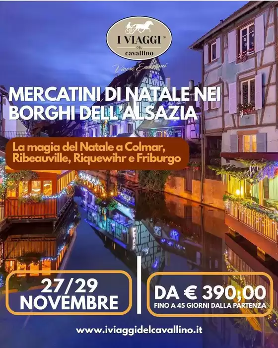 Volantino I viaggi del cavallino a Alcamo | Mercatini di natale nei borghi dell'alsazia | 2026-11-27T00:00:00.000Z - 2026-11-29T00:00:00.000Z