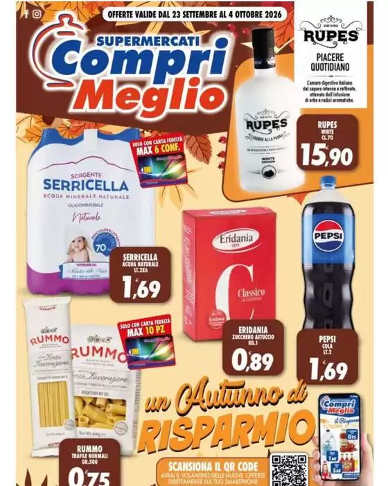 Volantino Compri Meglio a Bova Marina | Offerte valide dal 23 settembre al 4 ottobre | 2026-09-23T00:00:00.000Z - 2026-10-04T00:00:00.000Z