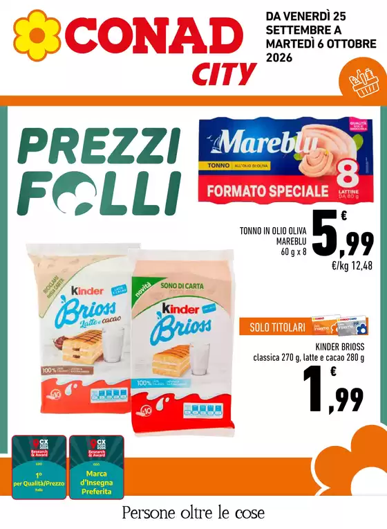 Volantino Conad City | PREZZI FOLLI | 2026-09-25T00:00:00.000Z - 2026-10-06T00:00:00.000Z