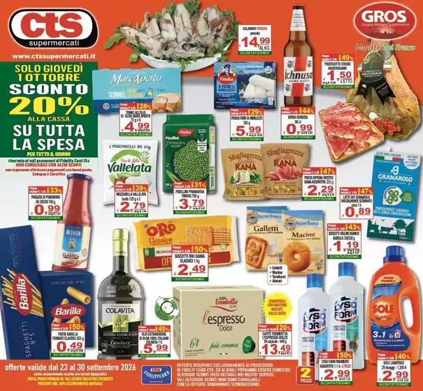 Volantino CTS Supermercati a Vibonati | Offerte | 2026-09-23T00:00:00.000Z - 2026-10-01T00:00:00.000Z