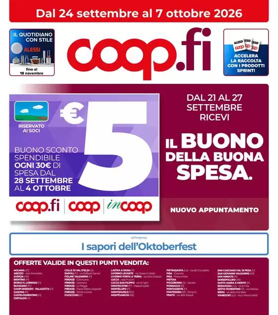 Volantino Coop | Dal 24 settembre al 7 ottobre 2026 | 2026-09-24T00:00:00.000Z - 2026-10-07T00:00:00.000Z