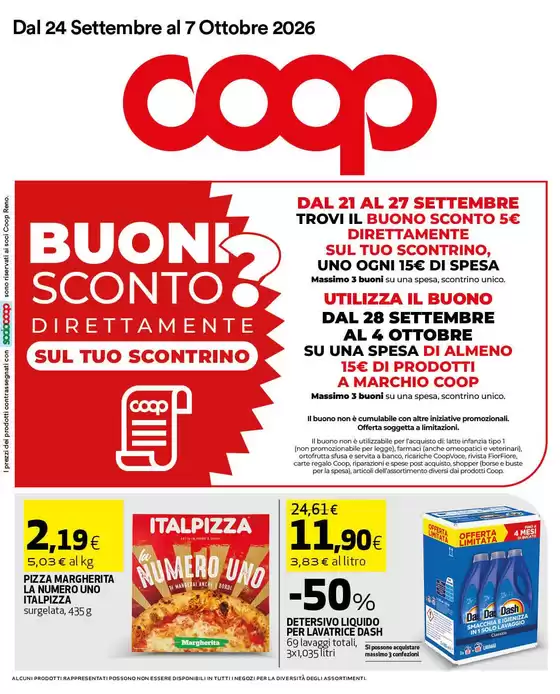 Volantino Coop a Castellarano | Dal 24 settembre al 7 ottobre 2026 | 2026-09-24T00:00:00.000Z - 2026-10-07T00:00:00.000Z