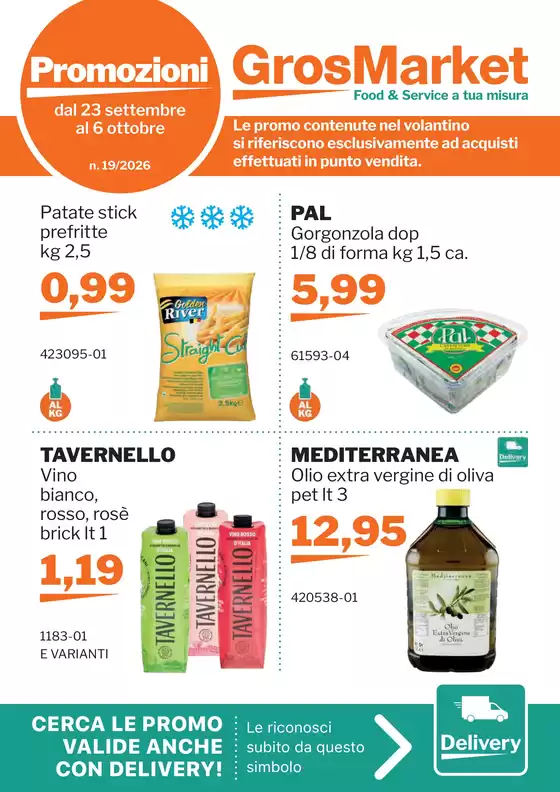 Volantino GrosMarket a Ceccano | Dal 23 settembre al 6 ottobre | 2026-09-23T00:00:00.000Z - 2026-10-06T00:00:00.000Z