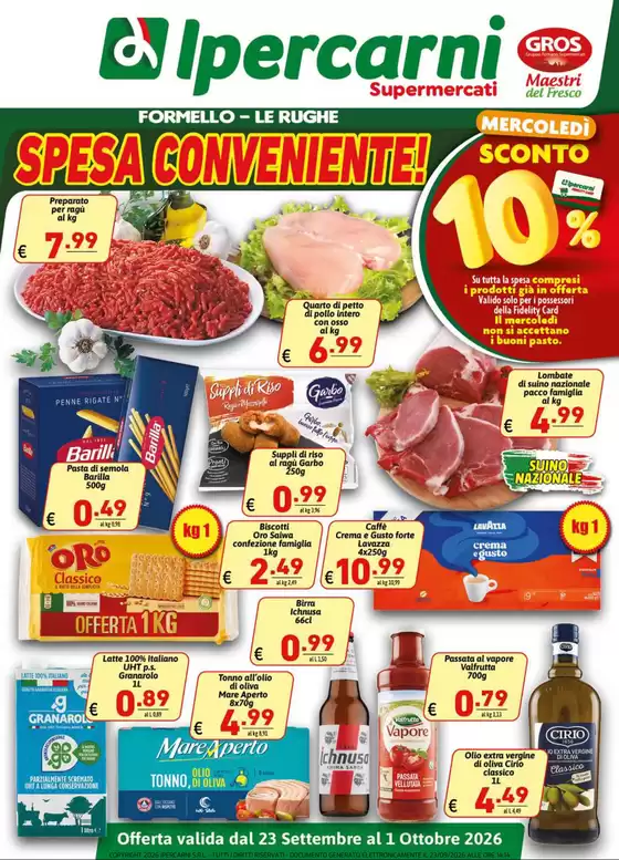 Volantino Ipercarni | Spesa Conveniente | 2026-09-23T00:00:00.000Z - 2026-10-01T00:00:00.000Z