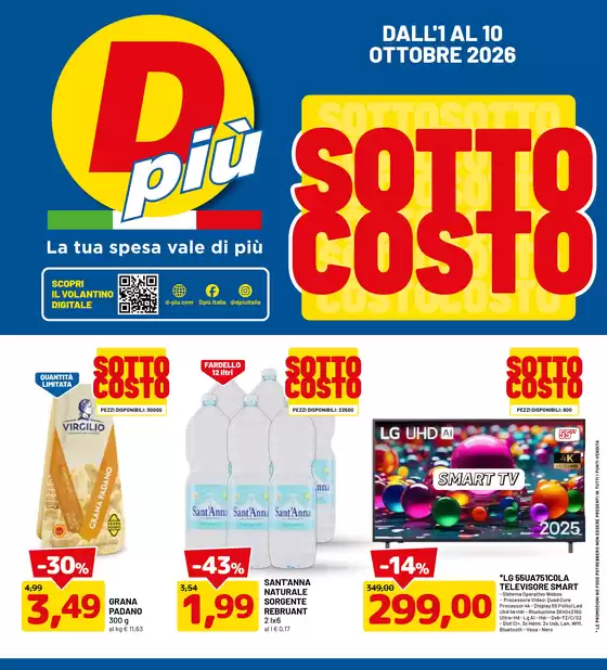 Volantino Dpiu | Sottocosto | 2026-10-01T00:00:00.000Z - 2026-10-10T00:00:00.000Z