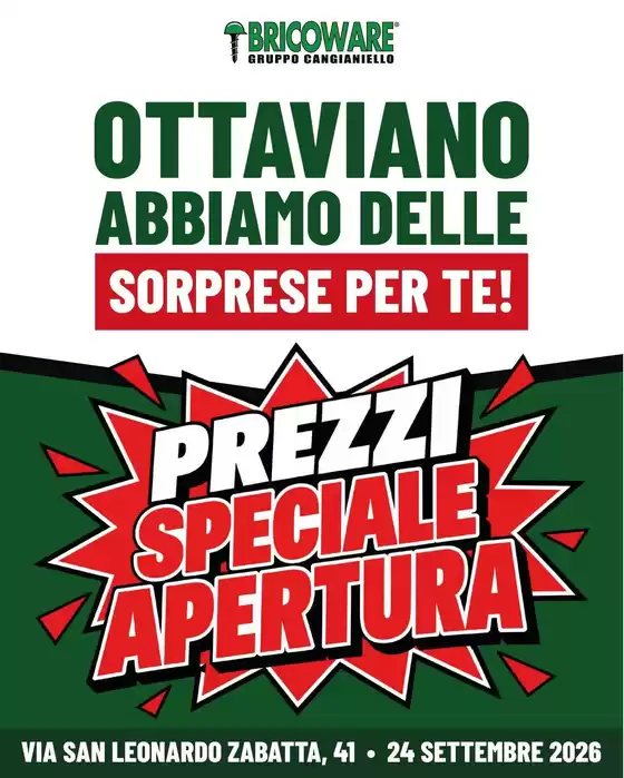 Volantino Bricoware a Fermo | Prezzi speciale apertura | 2026-09-24T00:00:00.000Z - 2026-09-24T00:00:00.000Z