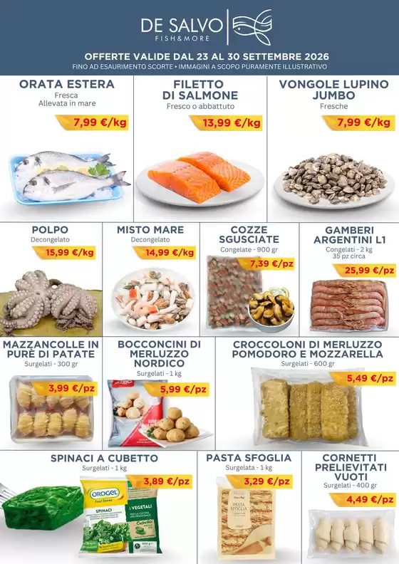 Volantino Pescheria De Salvo | Offerte valide dal 23 al 30 settembre 2026 | 2026-09-23T00:00:00.000Z - 2026-09-30T00:00:00.000Z