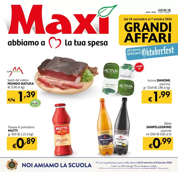 Volantino Maxì | Grandi affari | 2026-09-24T00:00:00.000Z - 2026-10-07T00:00:00.000Z