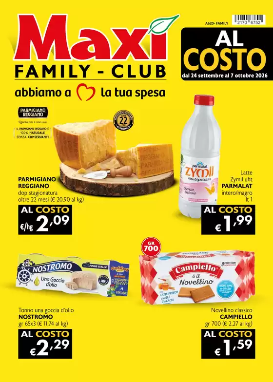 Volantino Maxì Family | Al costo | 2026-09-24T00:00:00.000Z - 2026-10-07T00:00:00.000Z