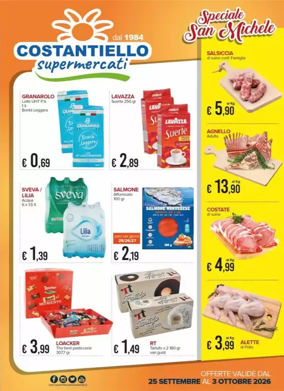 Volantino Costantiello supermercati a Besana in Brianza | Speciale SAN MICHELE | 2026-09-25T00:00:00.000Z - 2026-10-03T00:00:00.000Z