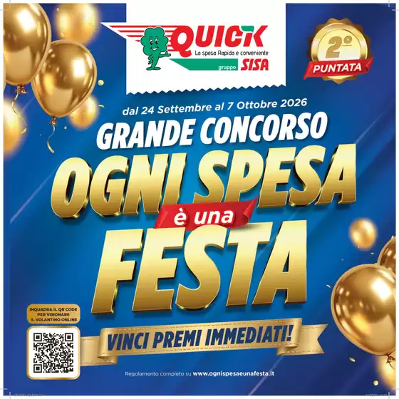 Volantino Quick Sisa | Grande concorso  | 2026-09-24T00:00:00.000Z - 2026-10-07T00:00:00.000Z