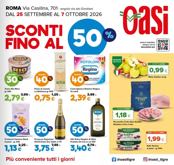 Volantino Oasi a Mendicino | Sconti fino al 50% | 2026-09-24T00:00:00.000Z - 2026-10-07T00:00:00.000Z