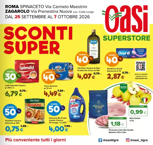 Volantino Oasi a Mendicino | Sconti super | 2026-09-25T00:00:00.000Z - 2026-10-07T00:00:00.000Z