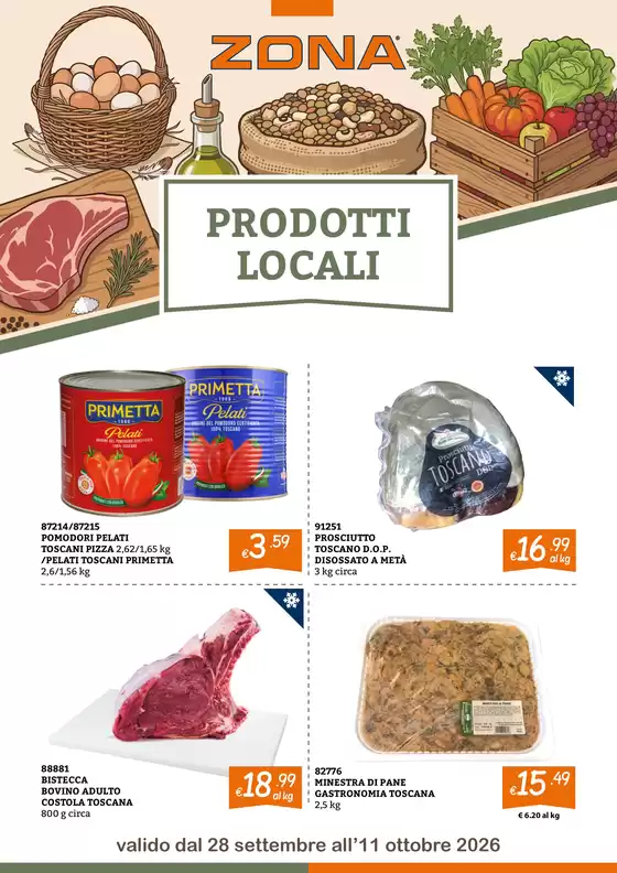 Volantino ZONA a Sogliano Cavour | Speciale Prodotti locali | 2026-09-28T00:00:00.000Z - 2026-10-11T00:00:00.000Z