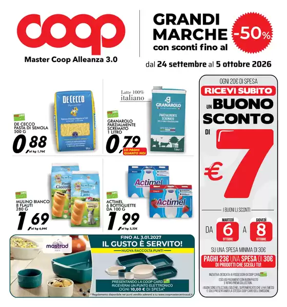 Volantino Coop a Alezio | Grandi marche | 2026-09-24T00:00:00.000Z - 2026-10-05T00:00:00.000Z