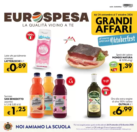 Volantino Eurospesa | Grandi affari | 2026-09-24T00:00:00.000Z - 2026-10-07T00:00:00.000Z