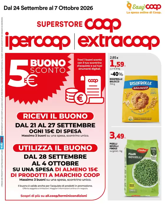 Volantino Superstore Coop a San Lazzaro di Savena | Grandi Marche Coop | 2026-09-24T00:00:00.000Z - 2026-10-07T00:00:00.000Z