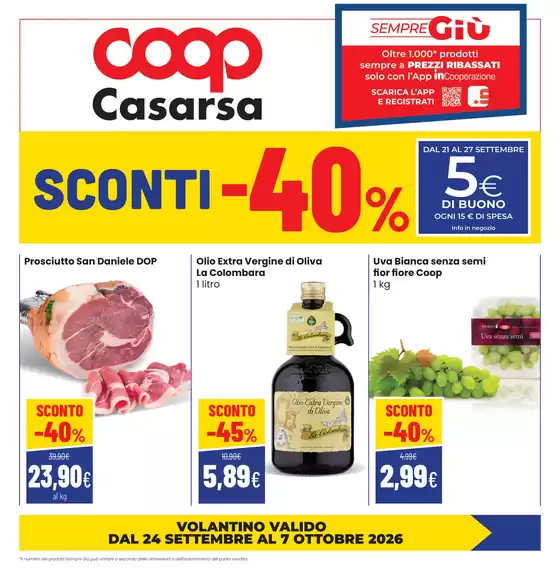 Volantino Coop a Sacile | Sconti Fino Al 40% | 2026-09-24T00:00:00.000Z - 2026-10-07T00:00:00.000Z