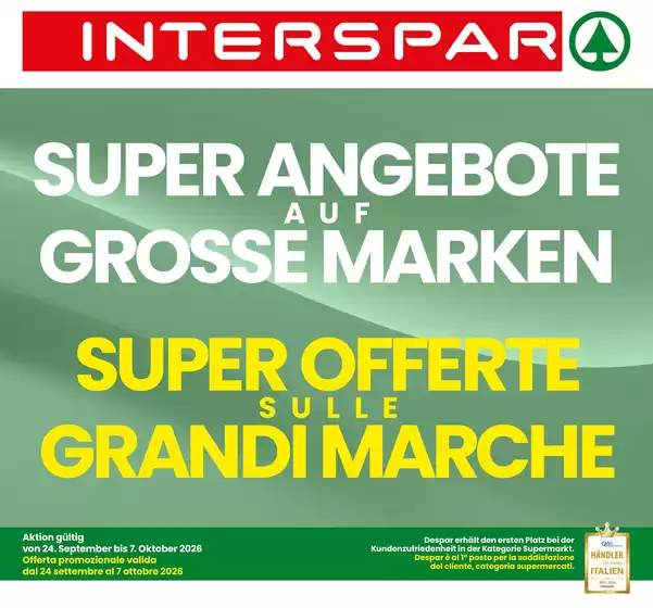 Volantino Interspar | Tante Offerte | 2026-09-24T00:00:00.000Z - 2026-10-07T00:00:00.000Z