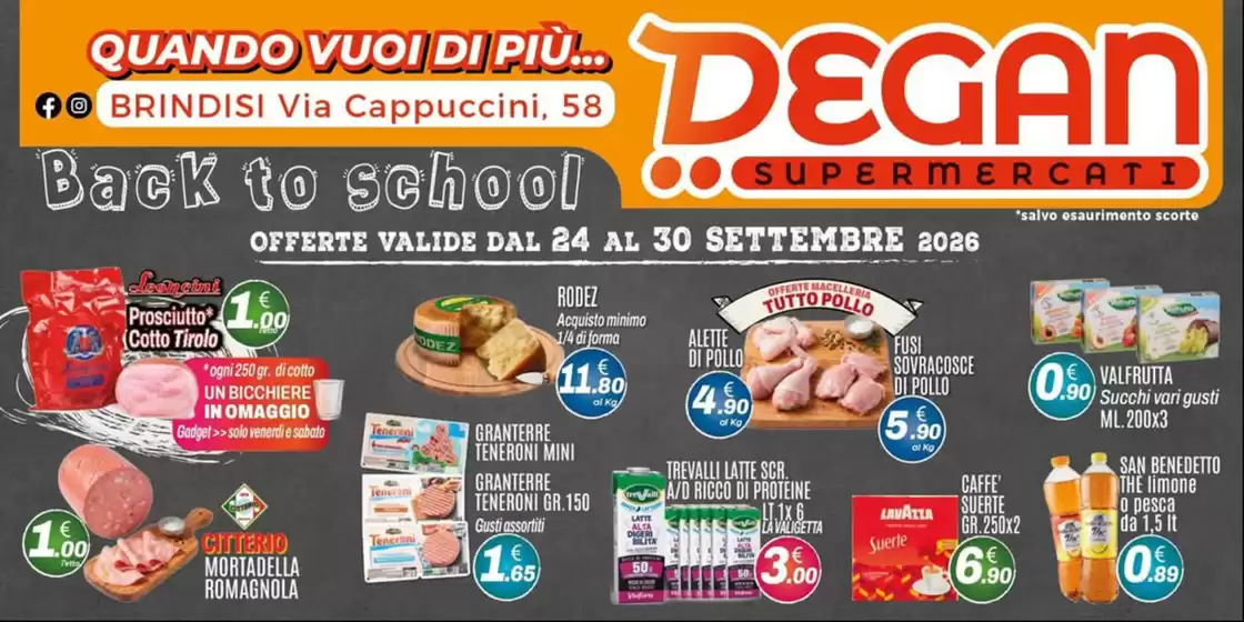 Volantino Degan Supermercati | Back to school | 2026-09-24T00:00:00.000Z - 2026-09-30T00:00:00.000Z
