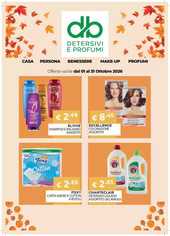 Volantino DB detersivi a Massafra | Offerte valide dal 01 al 31 ottobre | 2026-10-01T00:00:00.000Z - 2026-10-31T00:00:00.000Z