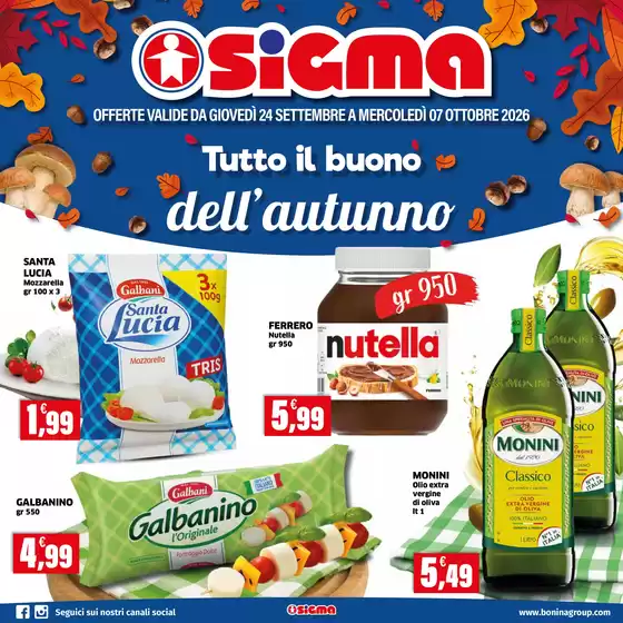 Volantino Sigma | Tutto il buono dell' autunno | 2026-09-24T00:00:00.000Z - 2026-10-07T00:00:00.000Z