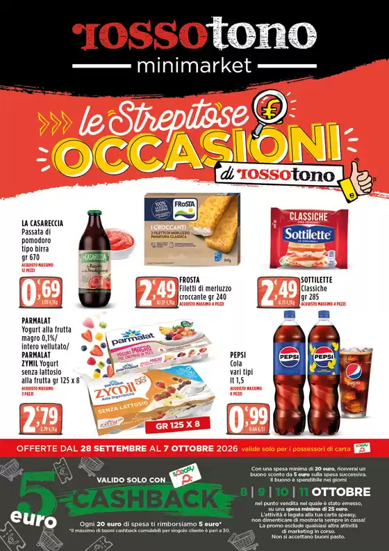 Volantino Rossotono Minimarket | Le Strepitose occasioni | 2026-09-28T00:00:00.000Z - 2026-10-07T00:00:00.000Z