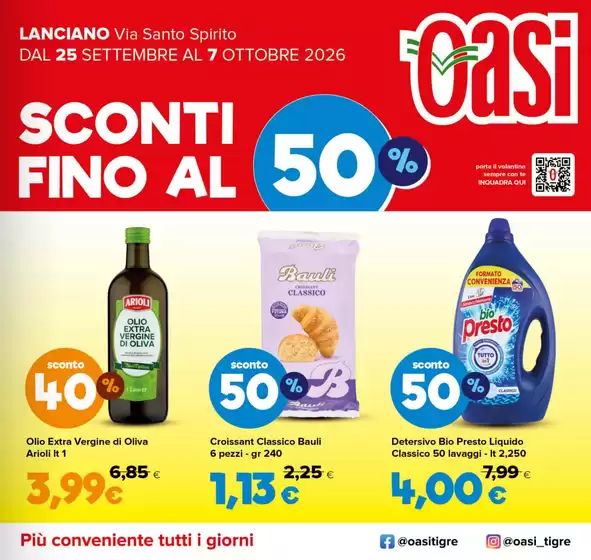 Volantino Oasi a Ancona | Sconti fino al 50% | 2026-09-25T00:00:00.000Z - 2026-10-07T00:00:00.000Z