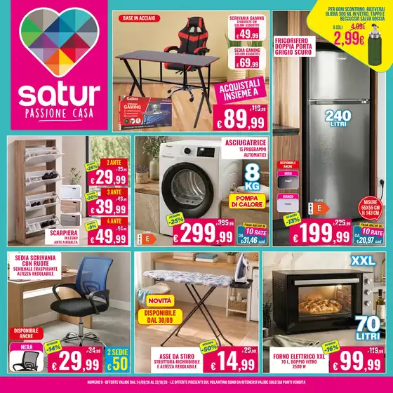 Volantino Satur a Quarrata | OFFERTE VALIDE DAL 24/09/26 AL 22/10/26 | 2026-09-25T00:00:00.000Z - 2026-10-22T00:00:00.000Z