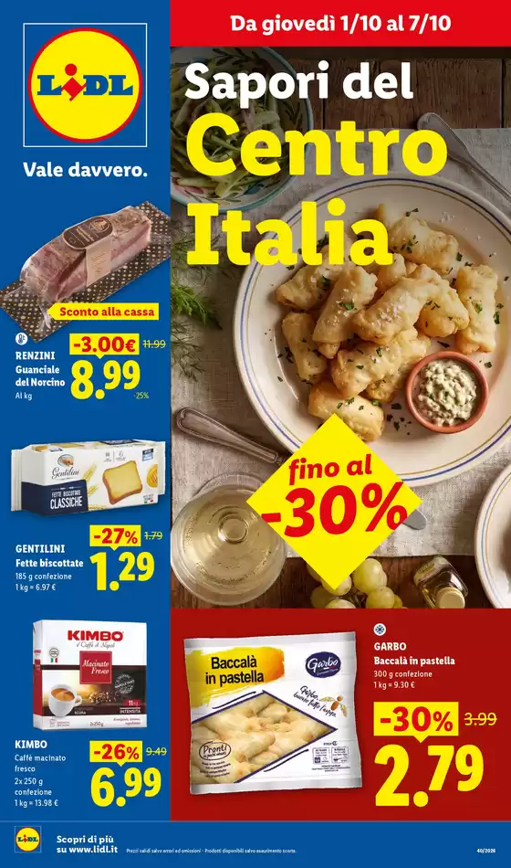 Volantino Lidl a Mede | Sapori del Centro Italia | 2026-10-01T00:00:00.000Z - 2026-10-07T00:00:00.000Z