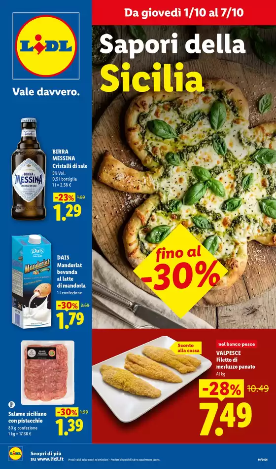 Volantino Lidl a Mede | Sapori della Sicilia | 2026-10-01T00:00:00.000Z - 2026-10-07T00:00:00.000Z