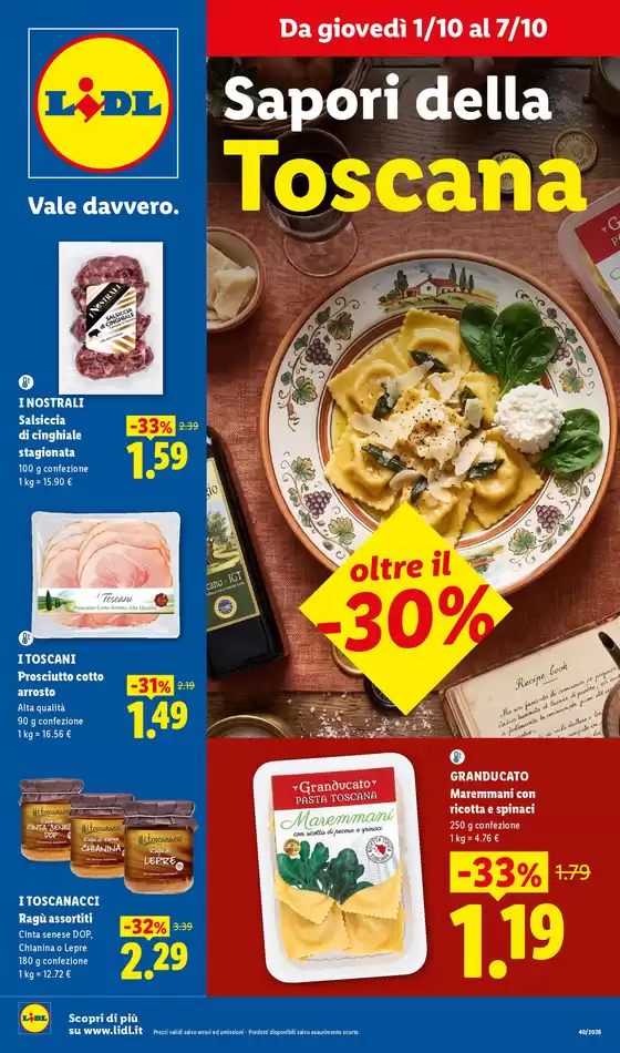 Volantino Lidl a Mede | Sapori della Toscana | 2026-10-01T00:00:00.000Z - 2026-10-07T00:00:00.000Z