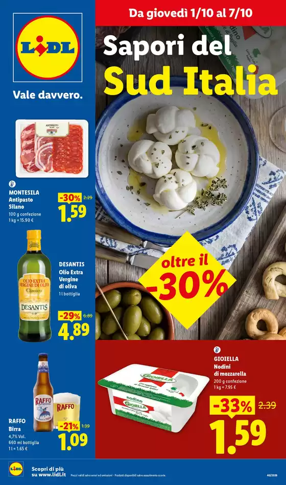 Volantino Lidl a Mede | Sapori del Sud Italia | 2026-10-01T00:00:00.000Z - 2026-10-07T00:00:00.000Z