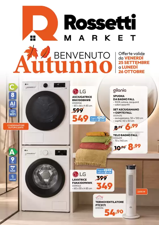 Volantino Rossetti Market a Molinella | Offerte Rossetti Market | 2026-09-25T00:00:00.000Z - 2026-10-26T00:00:00.000Z