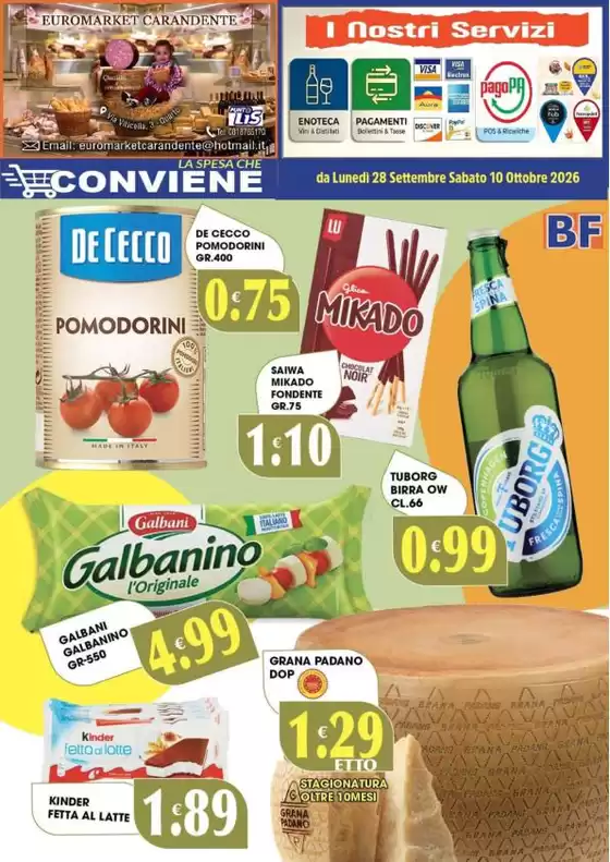 Volantino Euromarket Carandente | La spesa che conviene | 2026-09-28T00:00:00.000Z - 2026-10-10T00:00:00.000Z